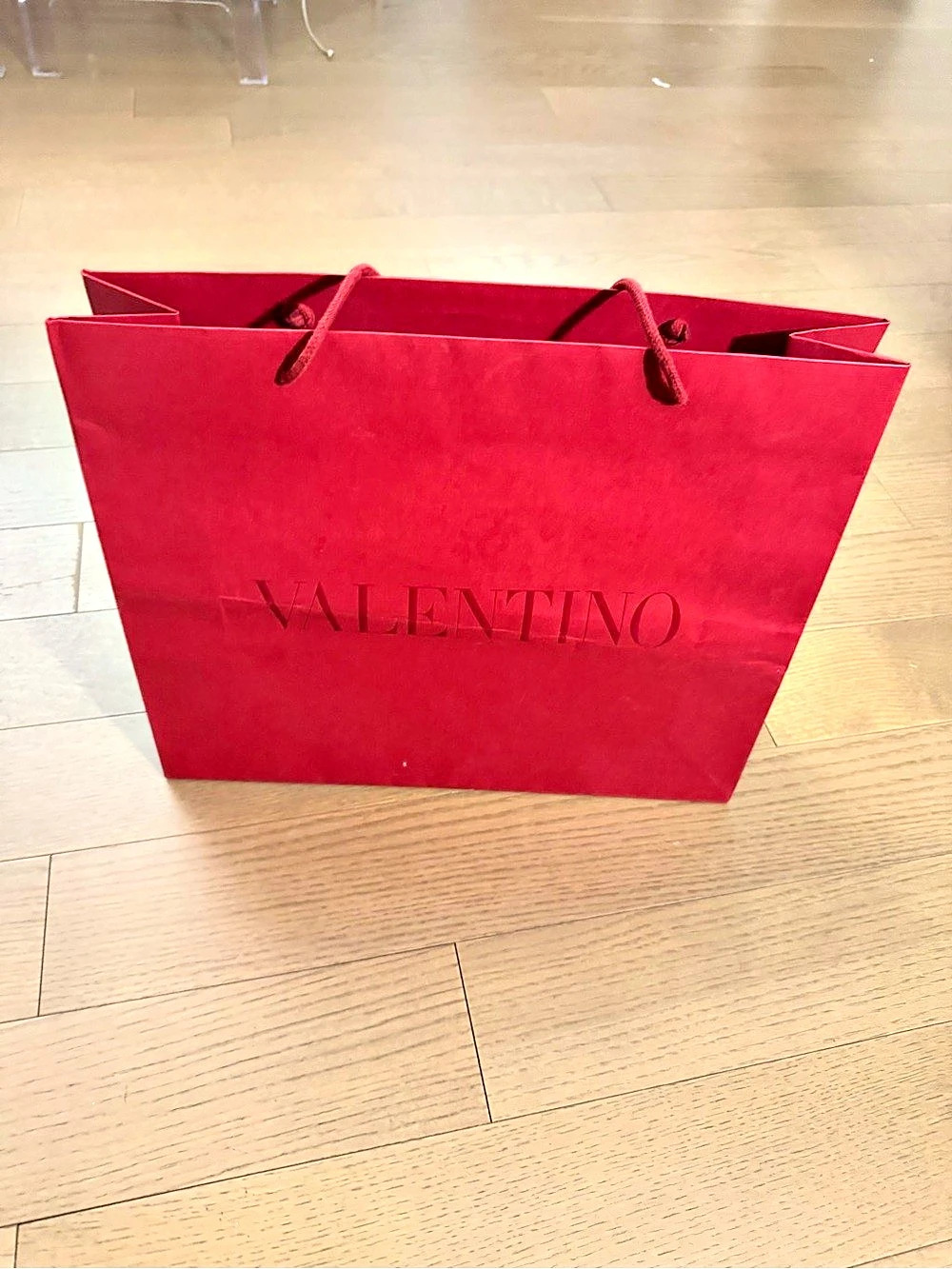 Valentino Red Paper Tote Bag